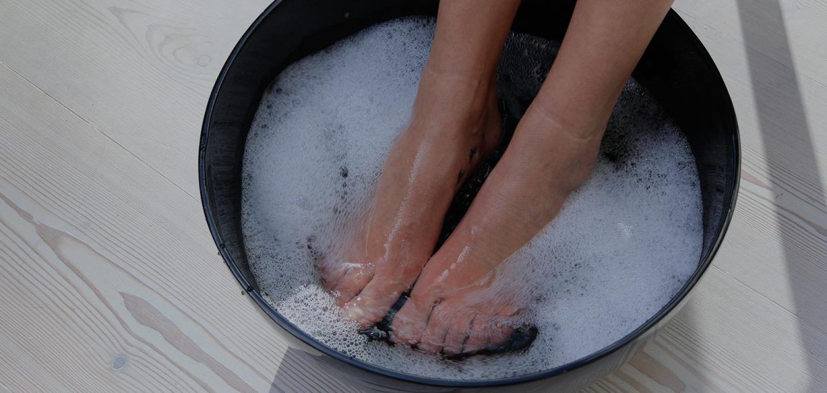 pedicure in foot bath TLC