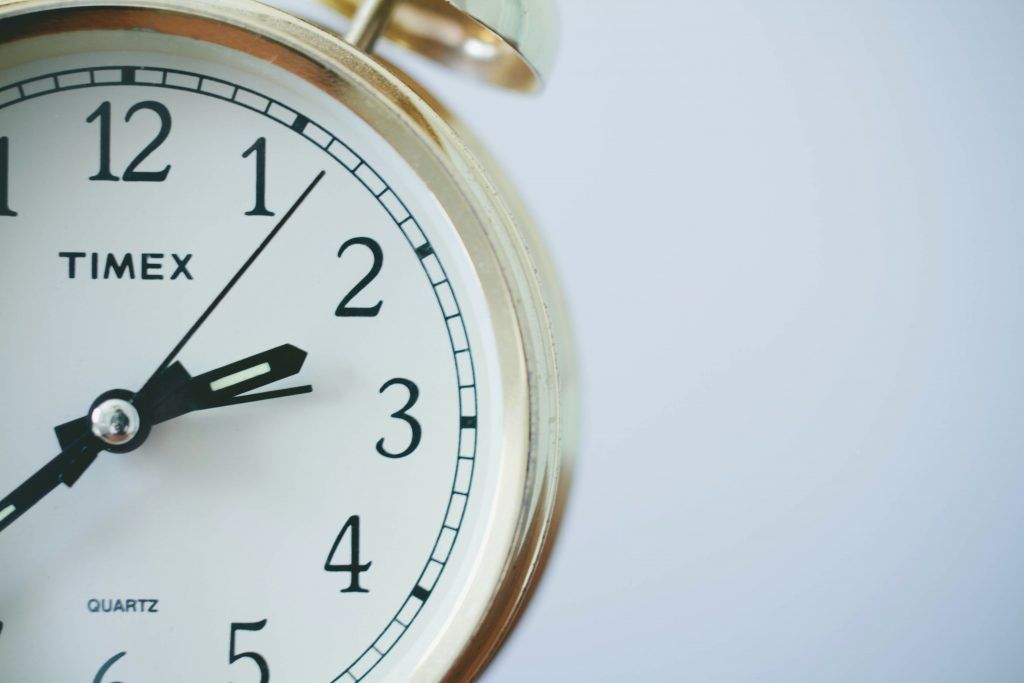 A cropped image of a clock